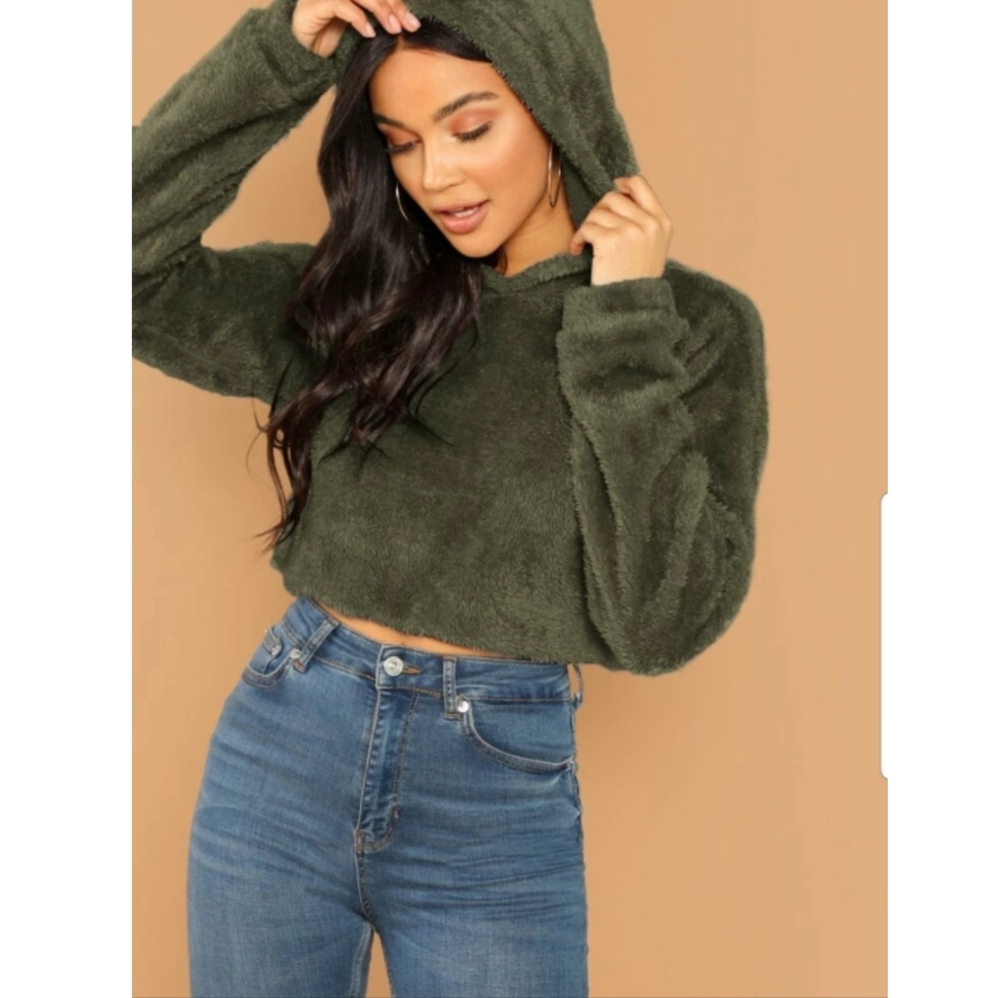 🍂 Crop Teddy Hoodie 🍂